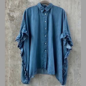 ZARA long button shirt